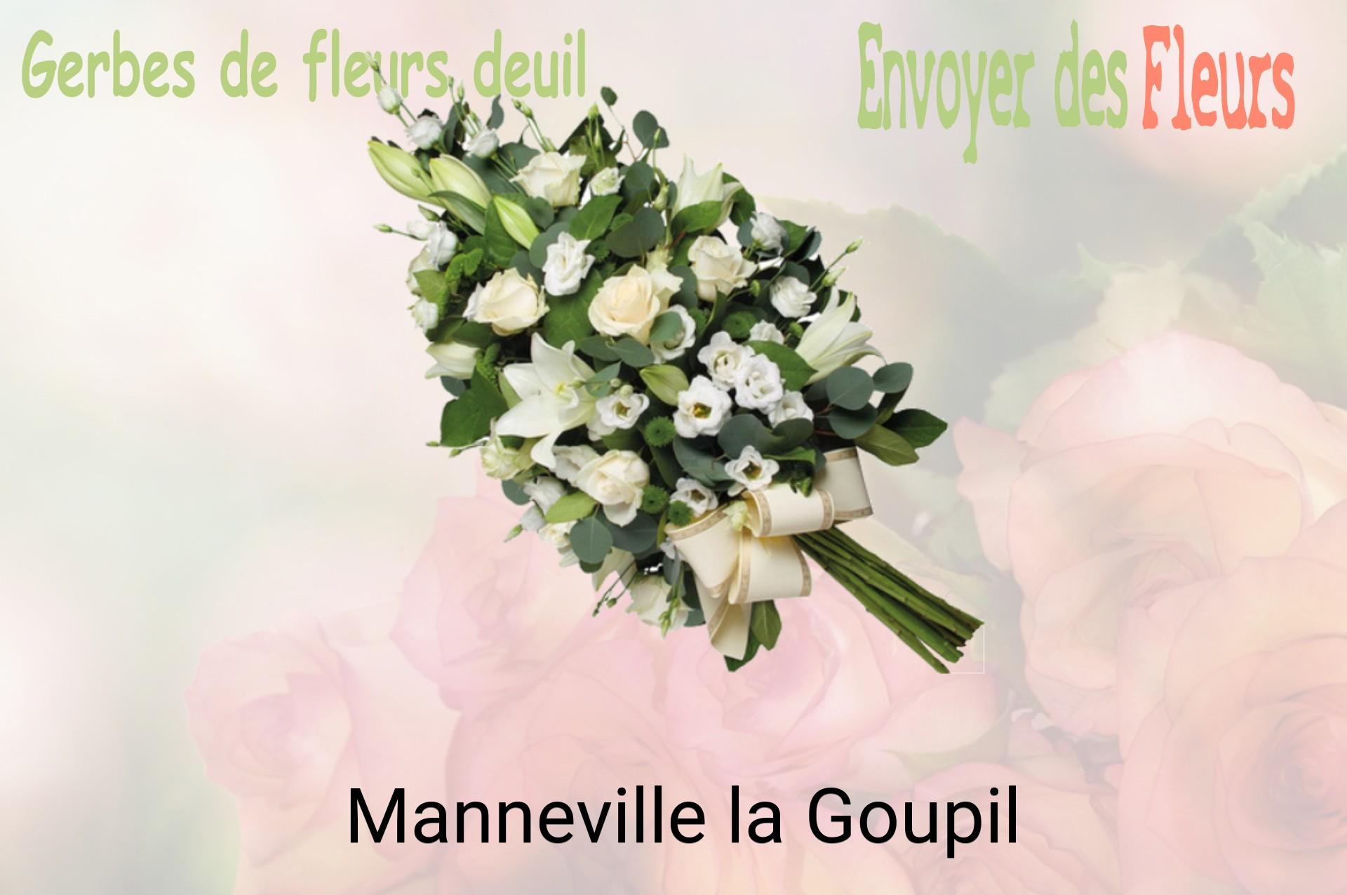 Gerbe de fleurs de deuil livrée à Manneville-la-Goupil